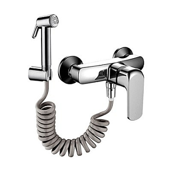 Смеситель L5244 от стены с гигиеническим душем, шаровый (цинк) LEDEME